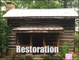 Historic Log Cabin Restoration  Bena, Virginia